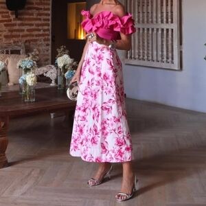 Floral Pink Maxi Skirt